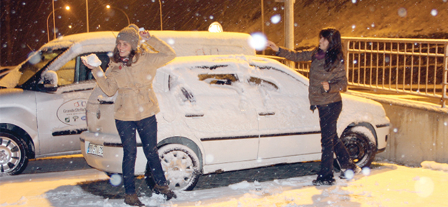 Erzurum beyaza büründü