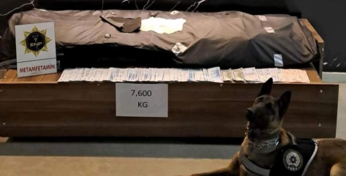 7,6 kilogram uyuşturucu ele geçirildi