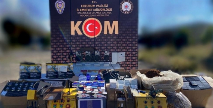 Aşkale’de kaçak sigara operasyonu