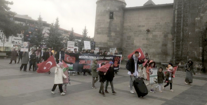 Erzurum’dan Gazze’ye selam gönderdiler