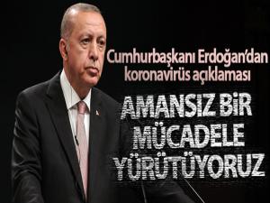 Cumhurbaşkanı Erdoğan'dan koronavirüs açıklaması!