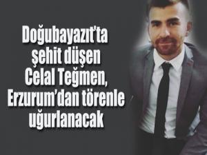 Doğubayazıtta şehit düşen teğmen, Erzurumdan törenle uğurlanacak