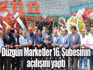 Düzgün Marketler 16. Şubesinin açılışını yaptı