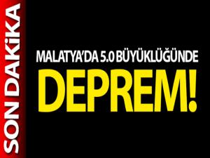 Malatya'da 5.0 büyüklüğünde deprem