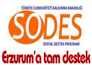 SODESden Erzuruma tam destek