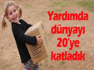 Yardımda dünyayı 20'ye katladık