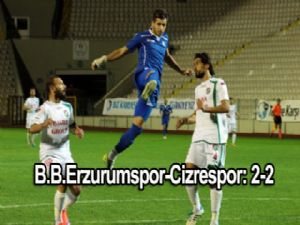 B.B.Erzurumspor-Cizrespor:2-2