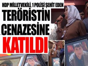 HDP milletvekili, 1 polisi şehit eden teröristin cenazesine katıldı