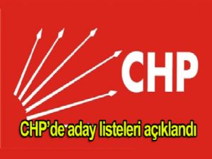 CHP'DE ADAY LİSTESİ AÇIKLADI