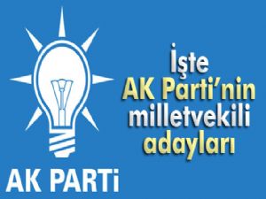 İşte AK Parti'nin aday listesi