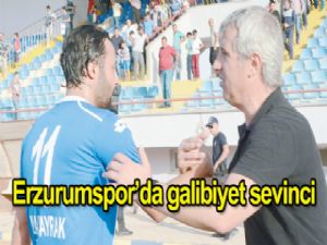 Erzurumspor'da galibiyet sevinci