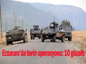 ERZURUM'DA 'TERÖR' OPERASYONU: 10 GÖZALTI