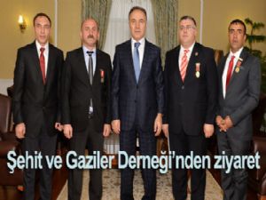 ŞEHİT VE GAZİLER DERNEĞİNDEN VALİ ALTIPARMAK'A ZİYARET