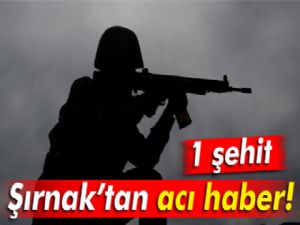 Şırnak'tan acı haber: 1 şehit