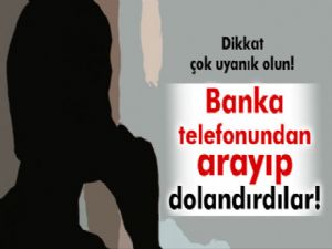 Banka telefonundan arayıp dolandırdılar