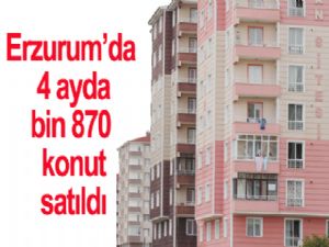 Erzurum'da 4 ayda bin 870 konut satıldı