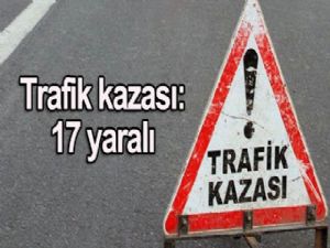 Erzurum'da trafik kazası: 17 yaralı