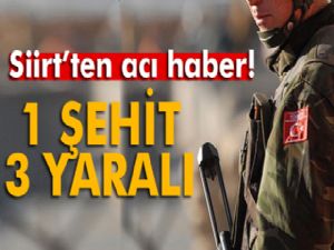 Siirt'te zırhlı araç devrildi: 1 şehit, 3 yaralı