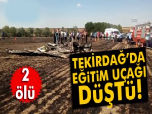 Tekirdağ'da eğitim uçağı düştü: 2 ölü