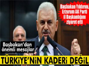 Başbakan Yıldırım, Erzurum AK Parti İl Başkanlığını ziyaret etti