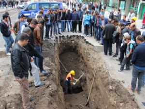 Erzurum'da kazı çalışmasında Osmanlı döneminden kalma su kanalları ortaya çıktı