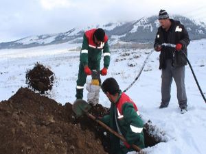 Erzurum'da toplu mezar kazılıyor