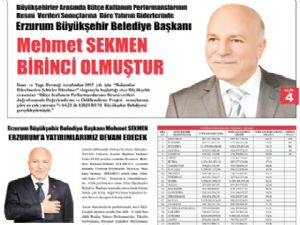 Sekmen yatırım bütçesi kullanımında Türkiye birincisi oldu