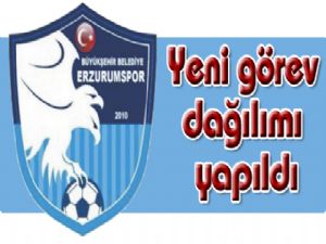 Erzurumspor'da yeni görev dağılımı yapıldı