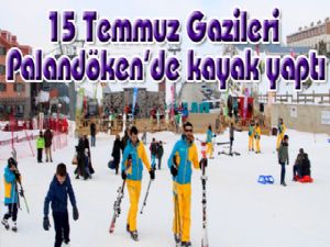  15 Temmuz Gazileri Palandöken'de kayak yaptı