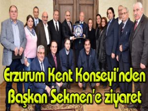 Erzurum Kent Konseyi'nden Başkan Sekmen'e ziyaret