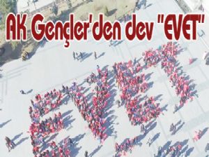 AK Gençler'den dev ''EVET''