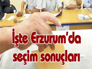 İşte Erzurum'un seçim sonuçları