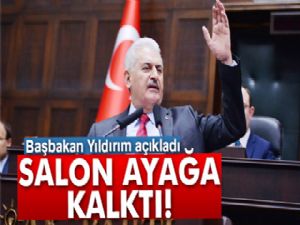 Başbakan Yıldırım açıkladı, salon ayağa kalktı