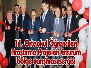 11. Ortaokul Öğrencileri Araştırma Projeleri Erzurum bölge yarışması sergisi