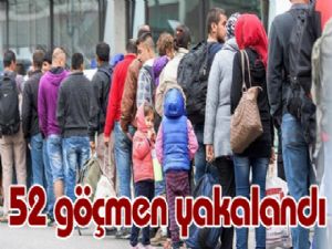 52 göçmen otobüste yakalandı