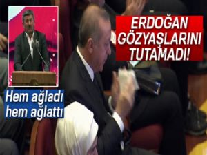 Cumhurbaşkanı Erdoğan gözyaşlarını tutamadı!