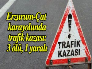 Erzurum'da trafik kazası: 3 ölü, 1 yaralı