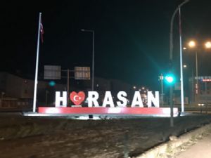 Horasan ilçe girişine yeni düzenleme