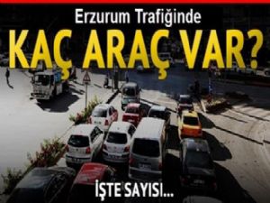 Erzurum trafiğinde 115 bin araç var