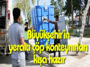 Büyükşehir'in yeraltı çöp konteynırları kışa hazır