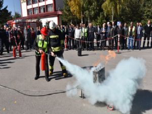 Büyükşehirde yangın tatbikatı