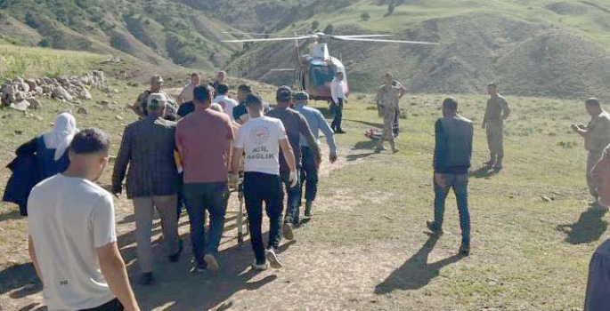 Helikopterle Erzurum'a sevk edildi