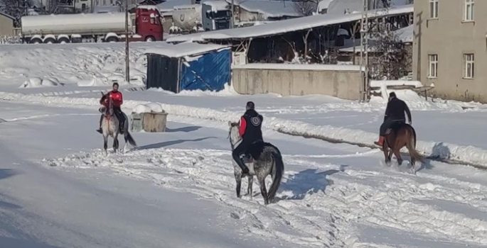 Kar üstünde cirit şov