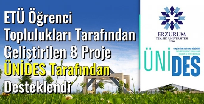 Öğrenci toplulukları projesine ÜNİDES desteği